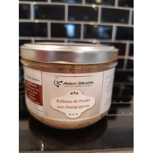 Rillettes de poulet aux champignons