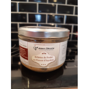 Rillettes de poulet au piment d'espelette