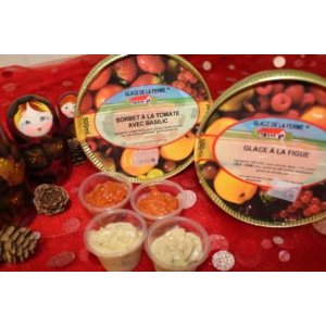 Sorbet à la Tomate avec Basilic, en verrine