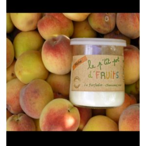 Le petit pot de fruit pêche groseille
