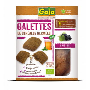 Galettes de céréales germées - raisins 2x100 g
