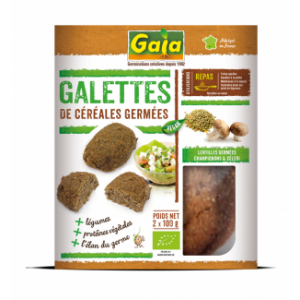 Galettes céréales germées - lentilles 2x100 g