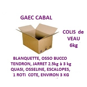 Colis de veau 6 kg