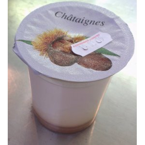 Yaourt nature sur coulis : châtaigne (2x125g.)