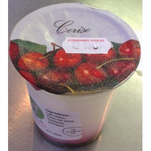 Yaourt nature sur coulis : cerise (2 x 125g.)