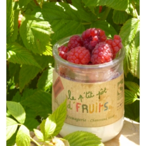 Le petit pot de fruit framboise rhubarbe