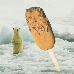 8 glaces : orange - melon - fraise