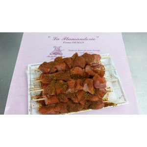 PORC - VIANDE - BROCHETTES DE PORC EPICEES