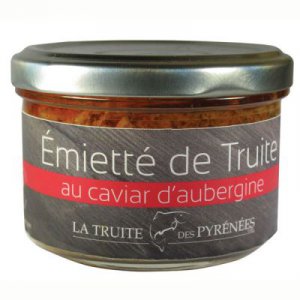 Emiettes de truite au caviar d'aubergine 90g