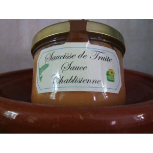 Saucisse de truite sauce chablisienne