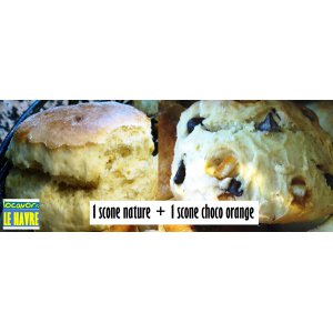 2 scones : raisin + nature