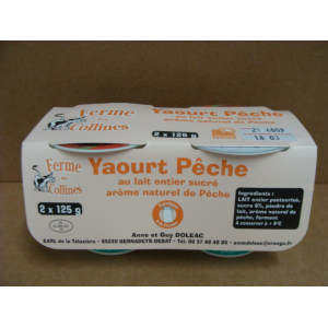 Yaourt arôme naturel de pêche