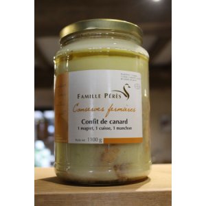 Confit de canard : demi canard 1100g