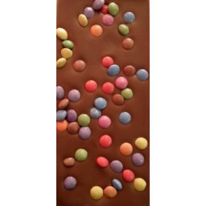 Tablette au chocolat au lait et smarties