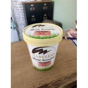 Sorbet fraise rhubarbe petit pot-