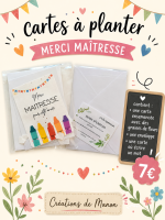 Carte merci maitresse crayons