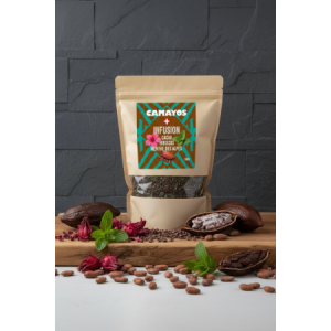 Infusion cacao, hibiscus, menthe des alpes