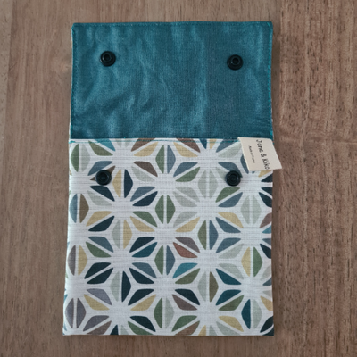 Pochette 'papiers' imprimé bleu