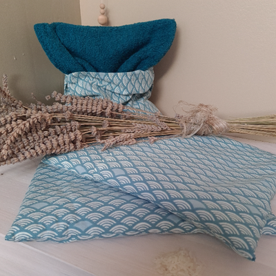 Bouillotte sèche bleue