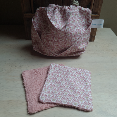 Pochette façon origami rose
