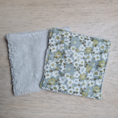 Carré à démaquiller gris perle