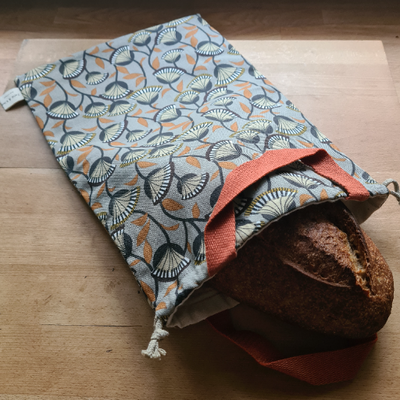 Sac à pain orange et noir
