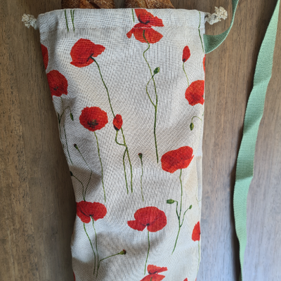 Sac à baguettes coquelicots