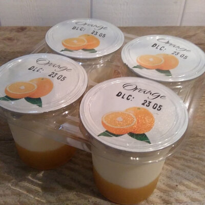 Yaourt brassé sur lit de fruits x 4 orange