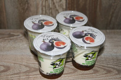Yaourt brassé sur lit de fruits x 4 figue