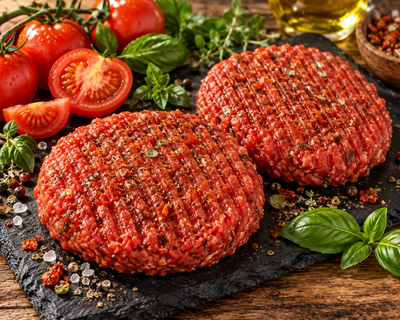 Burger de bœuf à la tomate