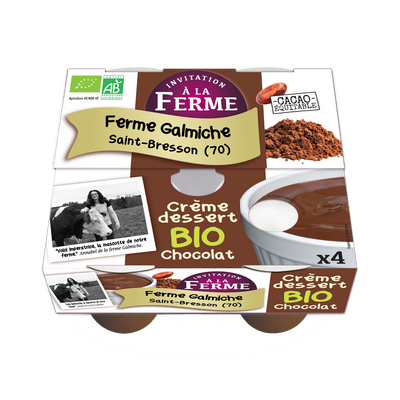 Crème dessert bio chocolat 4x100g