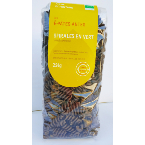 Pâtes bio spirales de lentilles