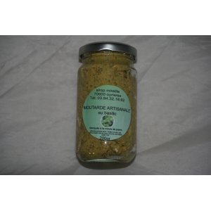 Moutarde artisanale au basilic pot de 200gr