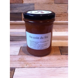 Confiture ' au coin du feu ',prunes-pomme-cannelle.