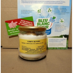 Confit de porc 350gr bleu-blanc-coeur