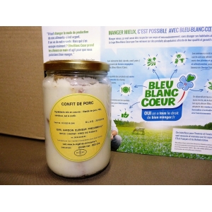 Confit de porc 650gr bleu-blanc-coeur