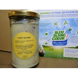 Confit de porc 900gr bleu-blanc-coeur