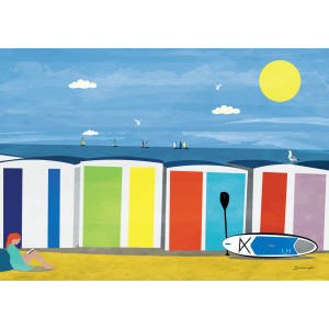 Toile encadrée - les cabanes havraises 30x40