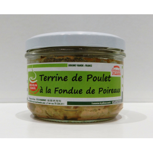 Terrine poulet fondue de poireaux