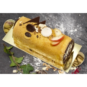Bûche caramel / pomme - 6 pers