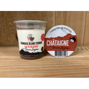 Fromage blanc sur lit de chataigne