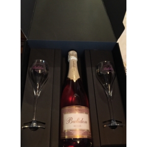 Coffret rosé double flûtes
