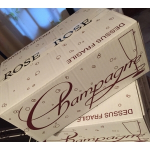 Carton de champagne rosé