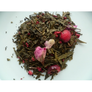 Thé vert ' le bonheur d' alicia '  framboise