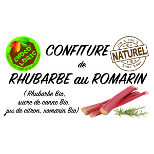Confiture rhubarbe au romarin bio
