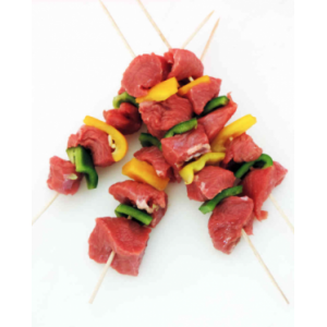 Brochettes de boeuf aux légumes (marinées) x 6