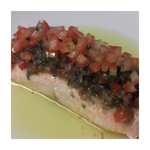 Pavé de saumon sauce vierge