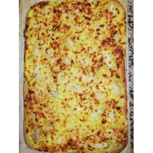 Pizza rectangulairepoulet/curry(pour 6 parts)