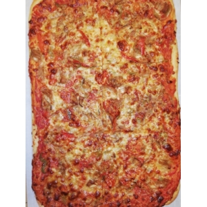 Pizza rectangulaire lardons chèvre (6 parts)