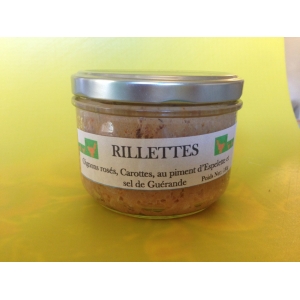 Rillettes de poulets oignons carottes 180g